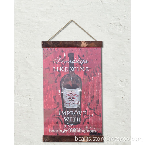 Abstract Wine fabric banner wall canvas hanging , canvas printing for hanging